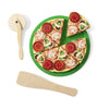 Legemad i træ , pizza med pynt