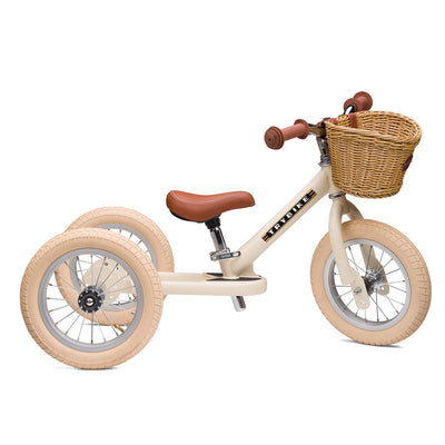 Trybike trehjulet løbesykkel, vintage creme m. retro look