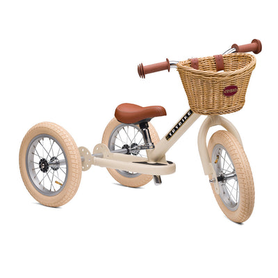 Trybike trehjulet løbesykkel, vintage creme m. retro look