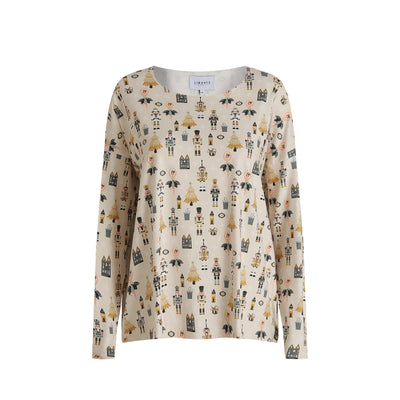 Liberté Ami, Alma Ls Frill T Shirt - Nutcracker Creme