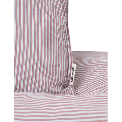 Studio Feder juniorsengetøy, økologisk percale - Architect stripe