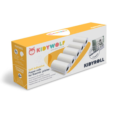 Kidywolf Kidyprint, 5 printruller - selvklebende