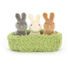 Jellycat bamse, Play, Nesting kaniner - 15 cm